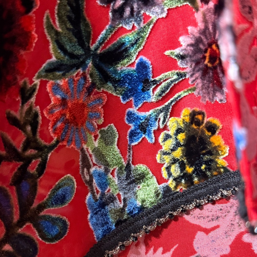 Johnny Was Bobcat Burnout Velvet Shawl NWOT - Picture 2 of 6